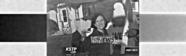 Framegrab from KTSP. Mayor Betsy Hodges (left) with Navell Gordon. The Minneapolis television station considers pointing a "gang sign", and thereby sparked the #PointerGate controversy.