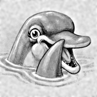 Detail: Illustration of bottlenose dolphin by Brian Britigan for The Stranger, 11 February 2015.