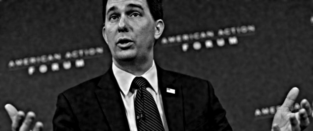 Wisconsin Gov. Scott Walker speaks at the American Action Forum, 30 January 2015, in Washington, D.C.  Earlier in the week, Walker announced the formation of 'Our American Revival', a new committee designed to explore the option of a presidential bid in 2016.  (Photo: Win McNamee/Getty Images)