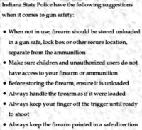 Gun Safety - Indiana State Police [via WRTV]