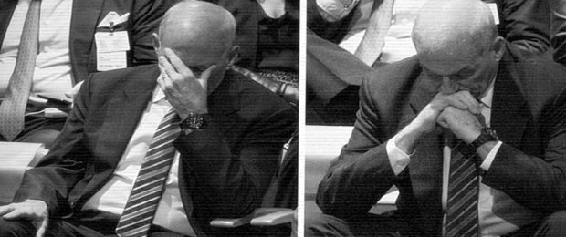 White House Chief of Staff John Kelly reacts to a speech by President Donald Trump at the United Nations in New York, 19 September 2017. (Photos via Associated Press)